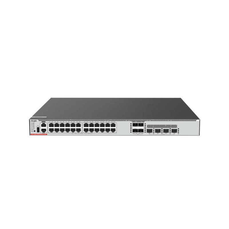 Switch Core 24 Puertos PoE 8023bt Class 2 FULL HiPoE 90 W Capa 3 MultiGigabit 10G y SFP28 25G