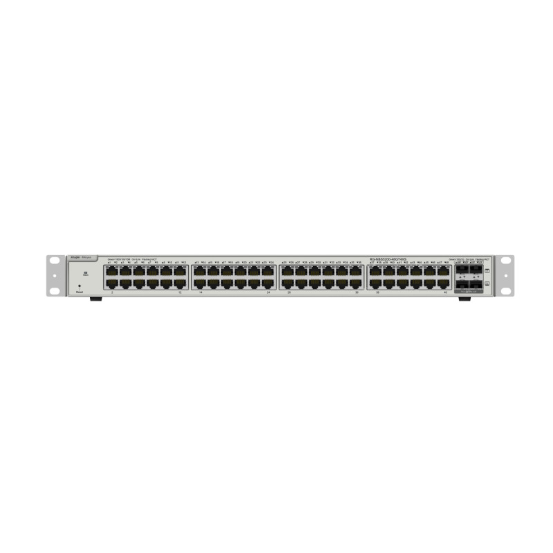Switch Administrable Capa 3 con 48 puertos Gigabit  4 SFP para fibra 10Gb gestión gratuita desde la nube