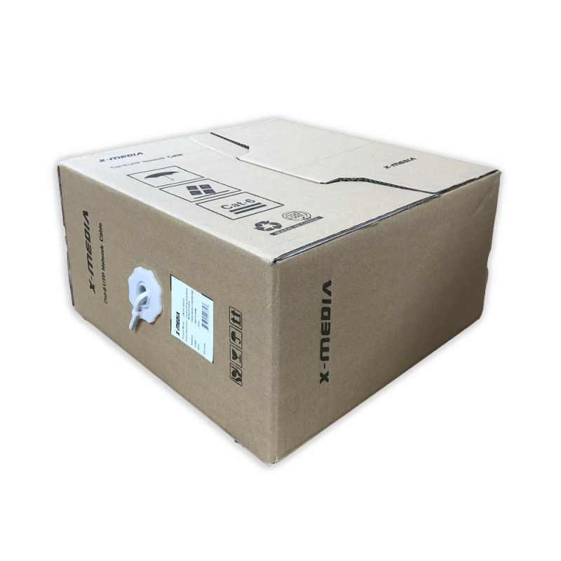 BOBINA UTP X-MEDIA XM-C6BC-1KBU CAT 6 DE 305MTS 24AWG DE COBRE COLOR AZUL EIA/TIA ETL Verified image 3