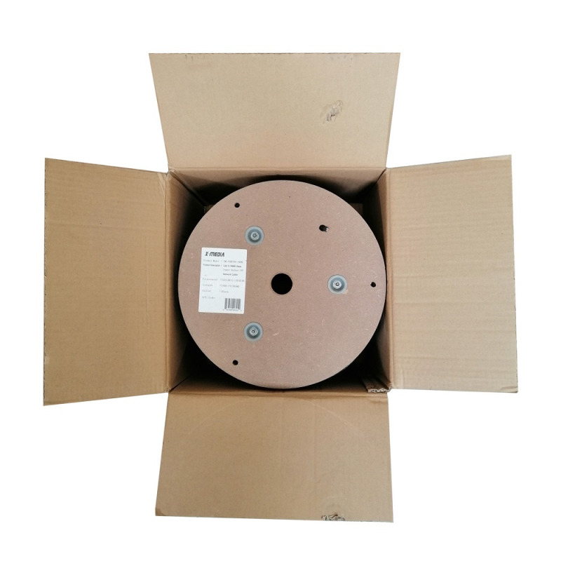 BOBINA UTP X-MEDIA XM-C6BCOD-1KBK CAT 6 305MTS PARA EXTERIOR 24AWG COBRE CCA COLOR NEGRO image 2