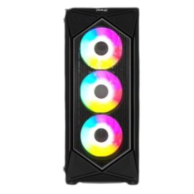 GABINETE OCELOT GAMING, ATX, FRONTAL MALLADO, CRISTAL TEMPLADO LATERAL, INCLUYE 4 VENTILADORES DE 120MM, FILTRO DE POLVO MAGNETICO SOPORTA GPU HASTA 295