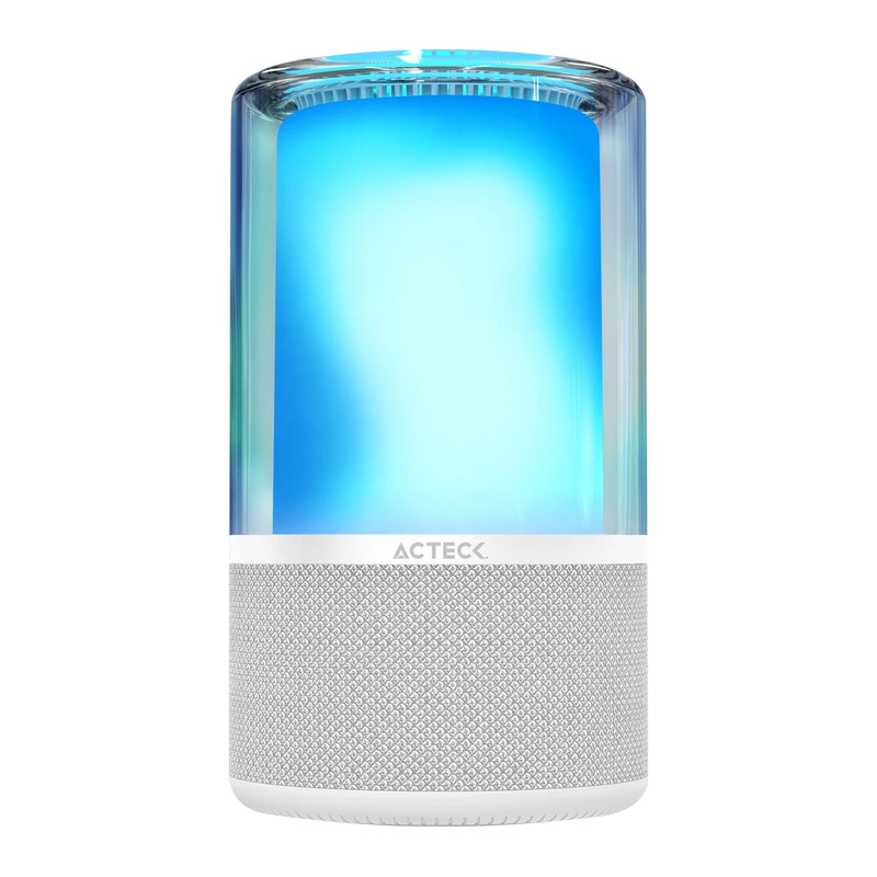 BOCINA ACTECK GLEE PURE AP70 / INALAMBRICA / BLUETOOTH - CONEXION TWS  3.5 MM / SONIDO ESTEREO / 20 W / ILUMINACION LED / SUBWOOFER / BLANCO / AC-936392