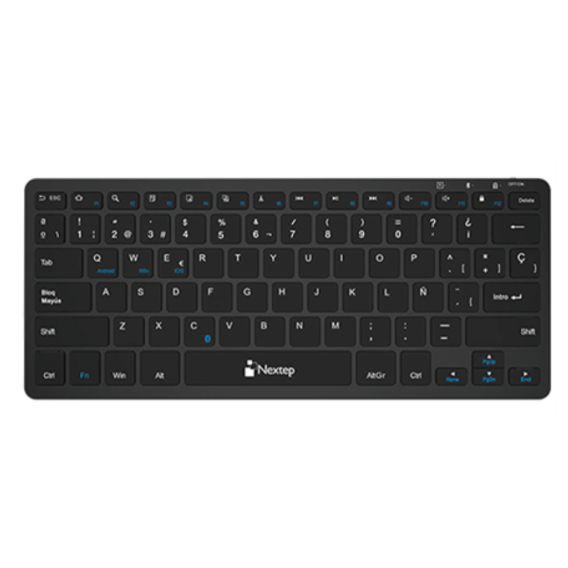 Teclado Nextep Inalambrico Compacto Recargable Bluetooth 10 Metros