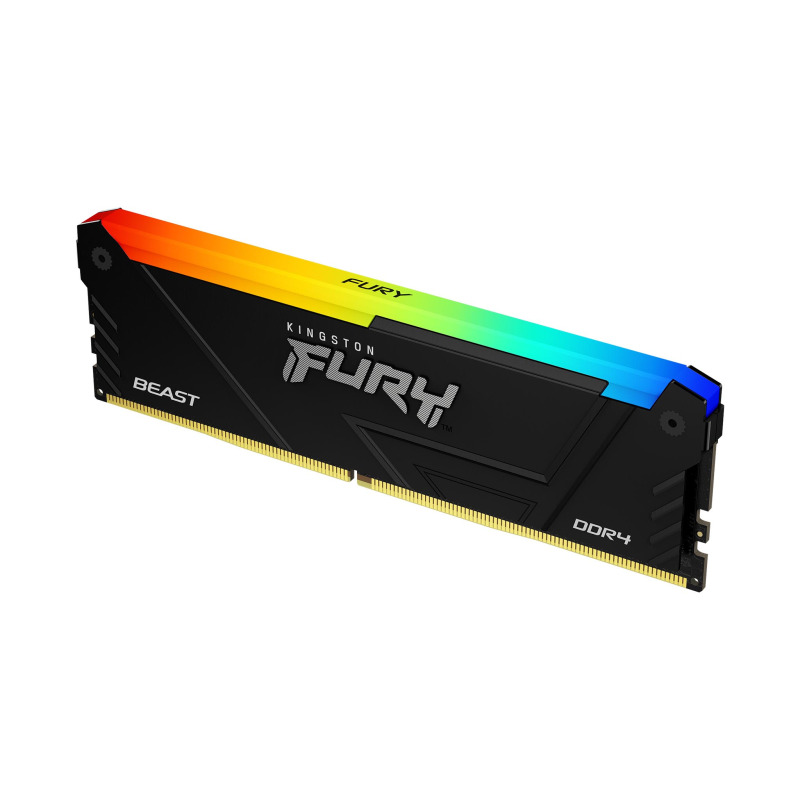 MEMORIA RAM KINGSTON DIMM DDR4 16GB 3200MT/S FURY BEAST BLACK XMP RGB CL16 288PIN 1.35V C/DISIPADOR DE CALOR P/PC/GAMER/ALTO RENDIMIENTO (KF432C16BB2A/16) image 2
