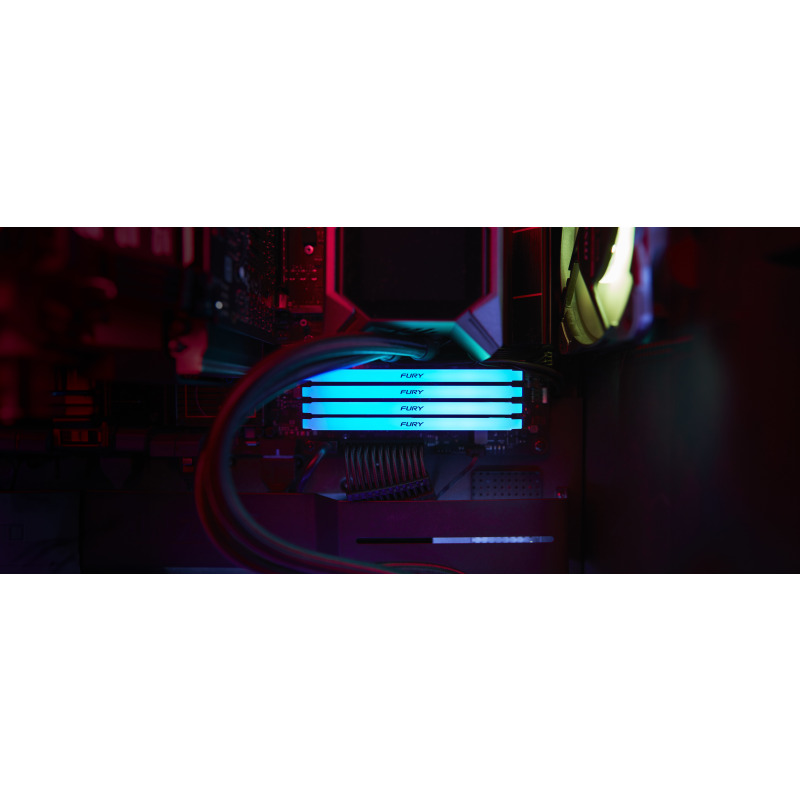 MEMORIA RAM KINGSTON DIMM DDR4 16GB 3200MT/S FURY BEAST BLACK XMP RGB CL16 288PIN 1.35V C/DISIPADOR DE CALOR P/PC/GAMER/ALTO RENDIMIENTO (KF432C16BB2A/16) image 6