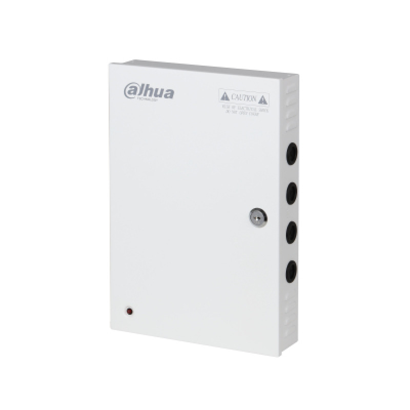 DAHUA DH-PFM343-19CH - Fuente de Poder de 12 Vcc 20 Ampers/ Con Distribuidor para 19  Camaras/  Fusibles Intercambiables/ Voltaje de Entrada de 90 a 264 Vac/ Gabinete Metalico con Cerradura/ Protección contra Descargas/