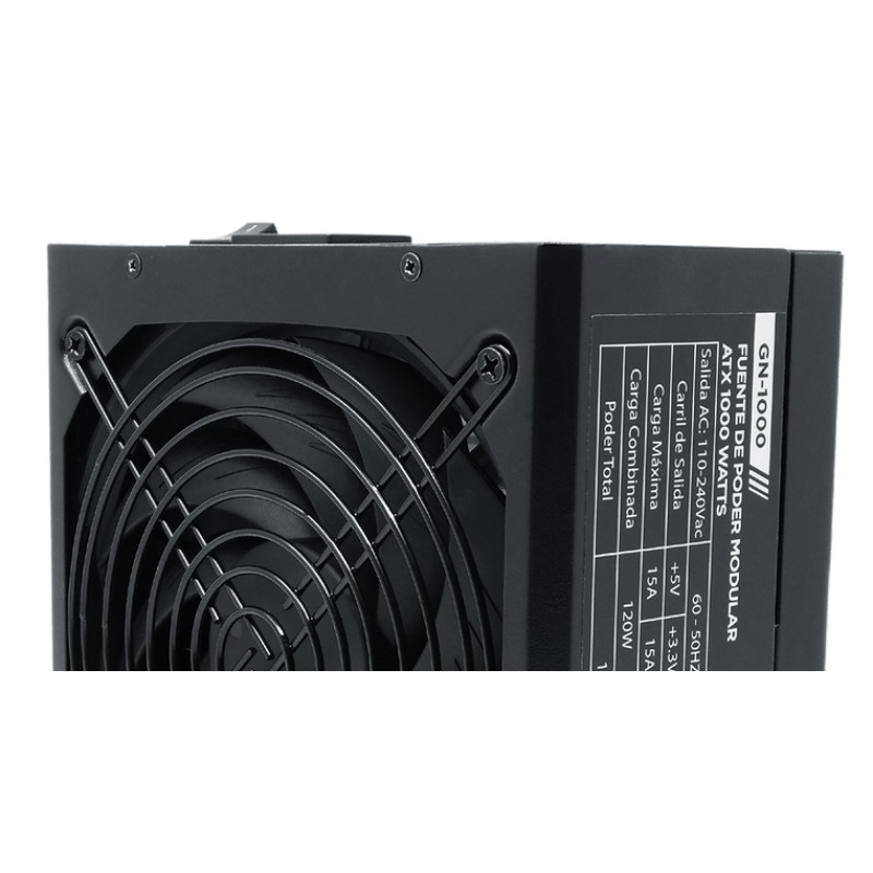 FUENTE DE PODER NACEB (NA-0627) 1000W,80+,GOLD,3*SATA,1*MOLEX,1*PCIE 5.0,MODULAR,140MM FAN image 3