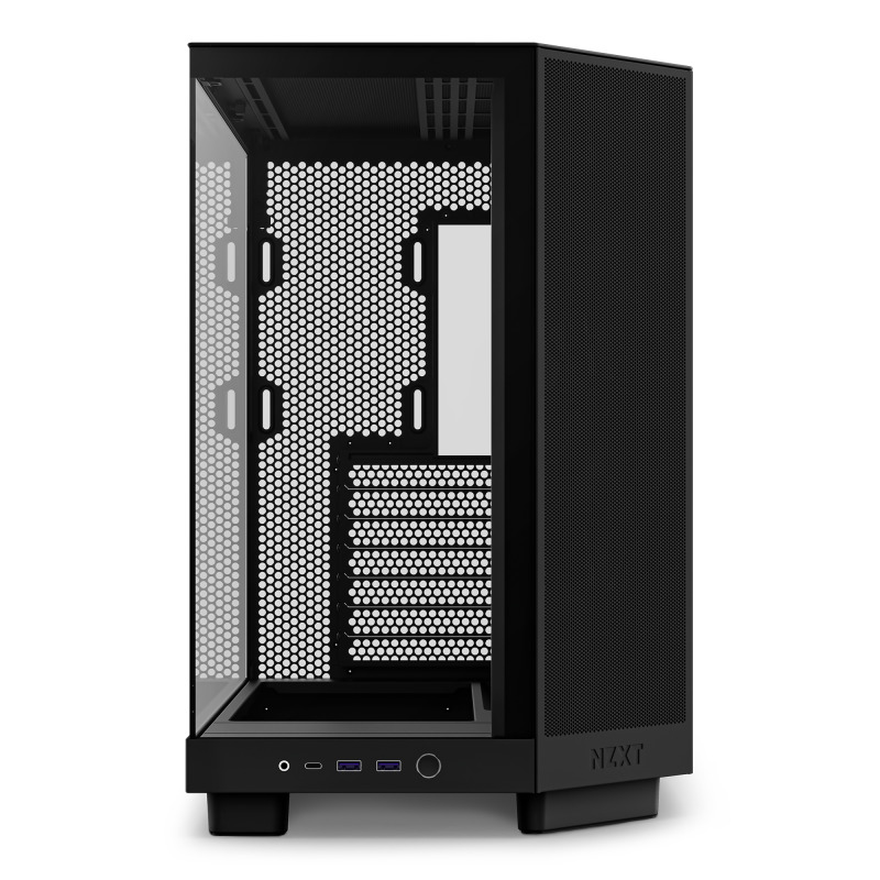 GABINETE NZXT H6 FLOW / VIDRIO TEMPLADO / NEGRO / ATX, MICRO-ATX, MINI-ITX/ MID TOWER / GAMER