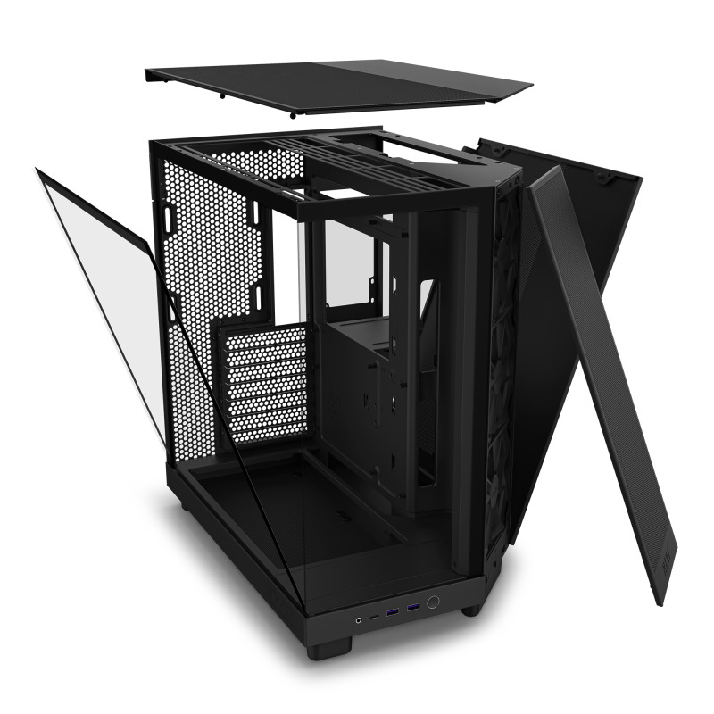 GABINETE NZXT H6 FLOW / VIDRIO TEMPLADO / NEGRO / ATX, MICRO-ATX, MINI-ITX/ MID TOWER / GAMER image 14