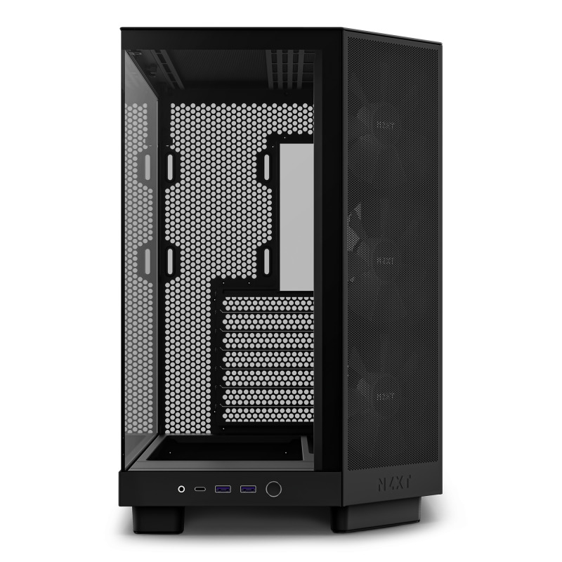 GABINETE NZXT H6 FLOW RGB/ VIDRIO TEMPLADO /NEGRO / ATX, MICRO-ATX, MINI-ITX/ MID TOWER / GAMER
