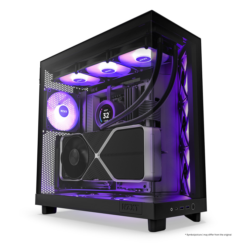 GABINETE NZXT H6 FLOW RGB/ VIDRIO TEMPLADO /NEGRO / ATX, MICRO-ATX, MINI-ITX/ MID TOWER / GAMER image 4