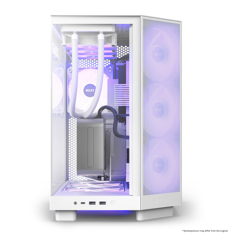 GABINETE NZXT H6 FLOW RGB/ VIDRIO TEMPLADO/BLANCO/ATX, MICRO-ATX, MINI-ITX/ MID TOWER/GAMER image 2