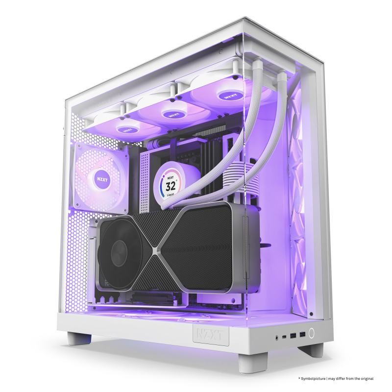 GABINETE NZXT H6 FLOW RGB/ VIDRIO TEMPLADO/BLANCO/ATX, MICRO-ATX, MINI-ITX/ MID TOWER/GAMER image 4