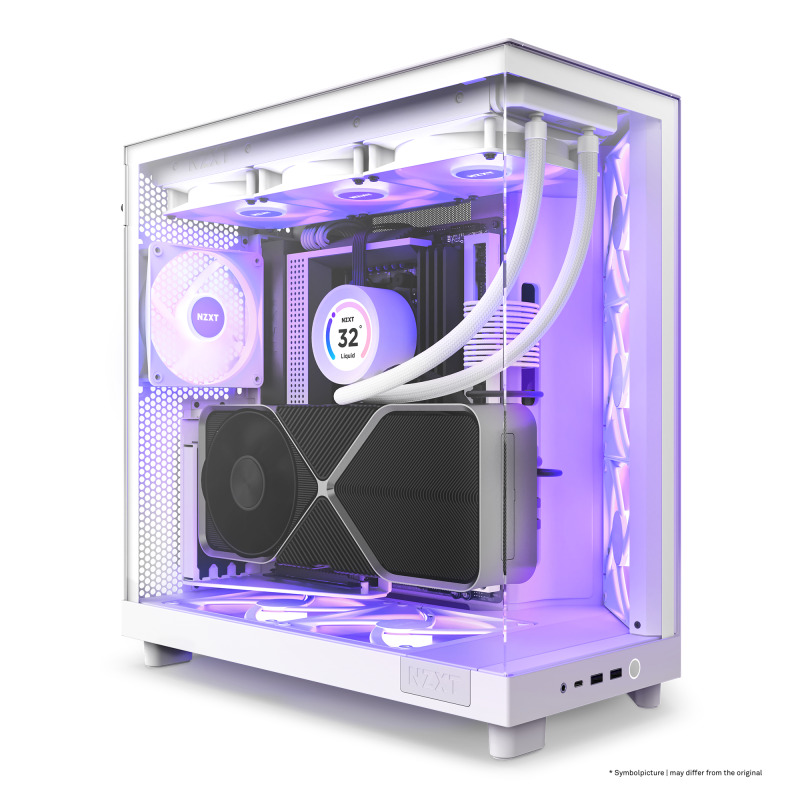 GABINETE NZXT H6 FLOW RGB/ VIDRIO TEMPLADO/BLANCO/ATX, MICRO-ATX, MINI-ITX/ MID TOWER/GAMER image 16