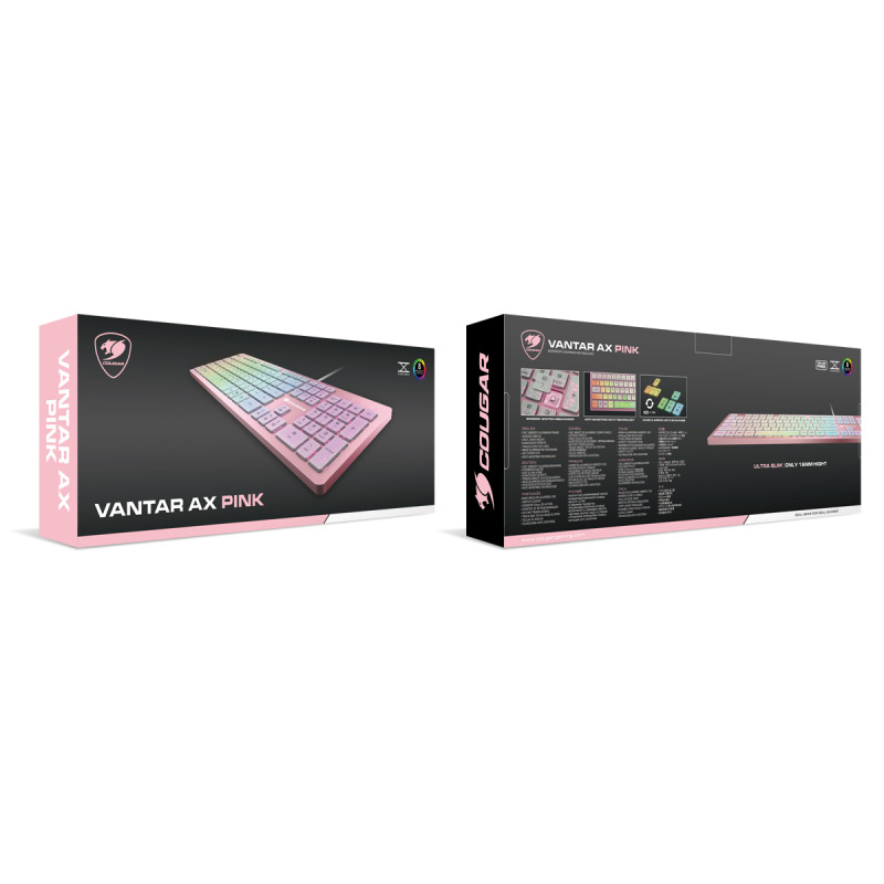 TECLADO COUGAR VANTAR AX ROSA image 8