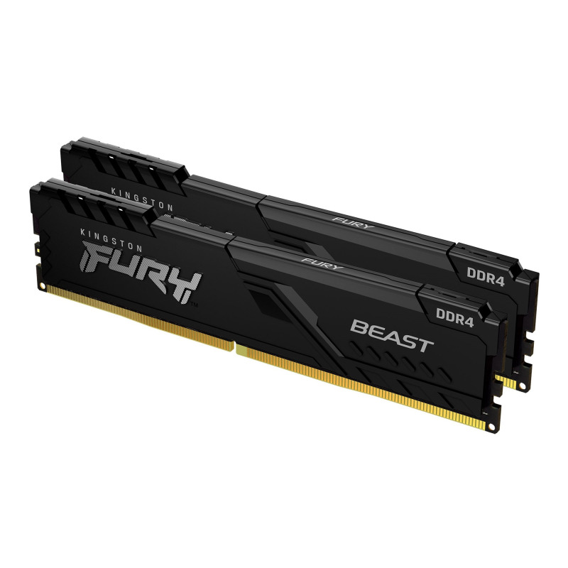 MEMORIA RAM KINGSTON DIMM DDR4 16GB (2X8GB) 3200MT/S FURY BEAST BLACK XMP CL16 288PIN 1.35V C/DISIPADOR DE CALOR P/PC/GAMER/ALTO RENDIMIENTO (KIT 2) (KF432C16BBK2/16) image 8