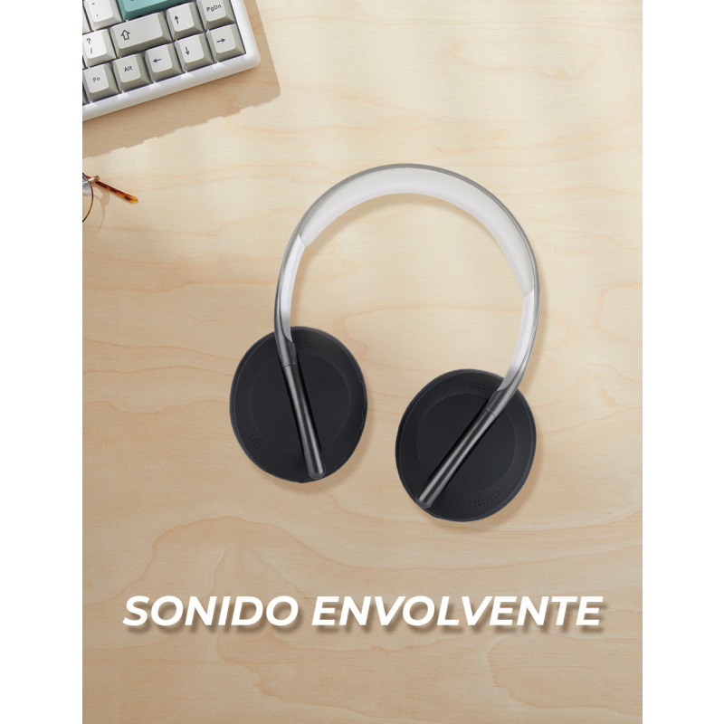 AUDIFONOS TECHZONE TZDJ01 ULTRA BASS BLUETOOTH 5.2 MICROFONO INTEGRADO COLOR NEGRO image 5