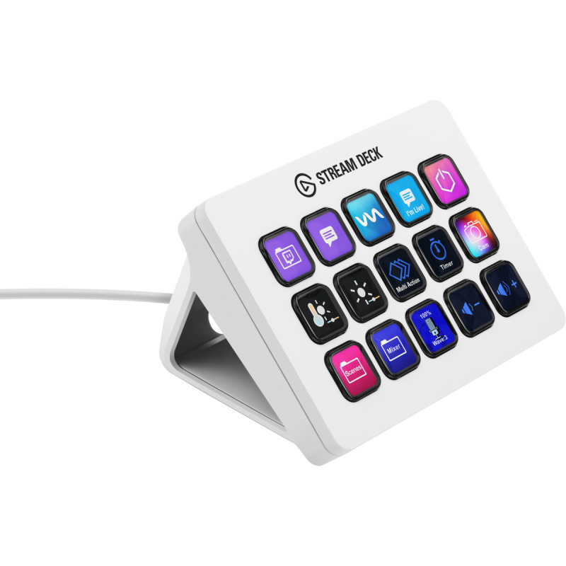 TECLADO P/STREAMING ELGATO (10GBA9911) STREAM DECK MK.2,15 TECLAS,BLANCO