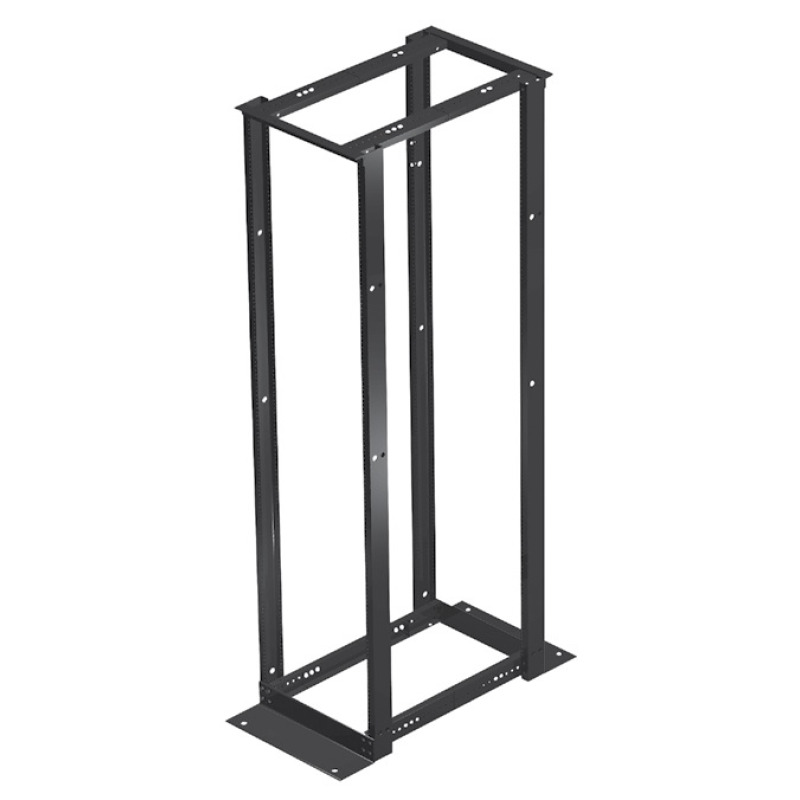 Rack de Cuatro Postes Estándar de 19 Rieles Numerados y Roscados 1224 Profundidad Ajustable de 450 a 1050 mm 45 Unidades de Rack Color Negro