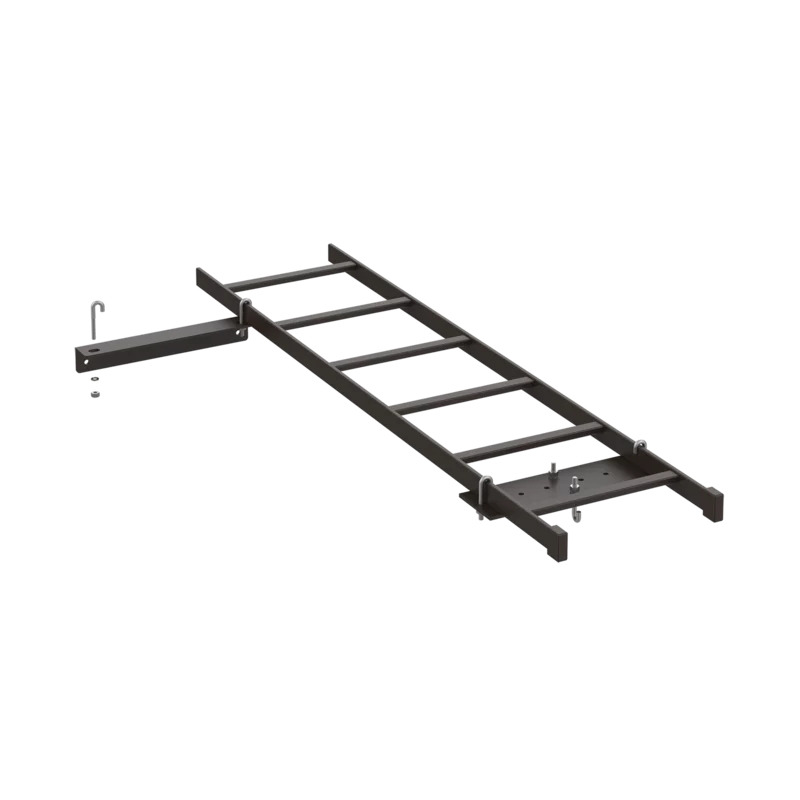 Kit de Conexión de Rack a Pared Con Escalerilla de 13 m de Largo y 12 in de Ancho de Acero Color Negro