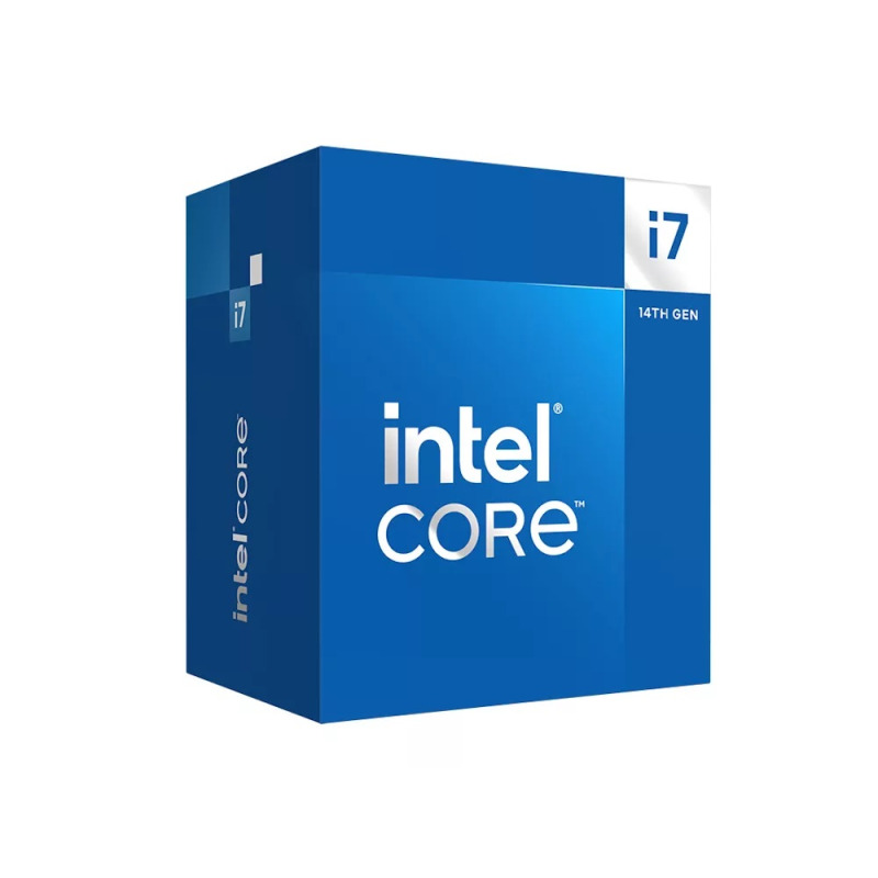 PROCESADOR INTEL CORE I7-14700F S-1700 14A GEN /HASTA 5.4 GHZ /CACHE 33MB /20 CORES (8P+12E) /SIN GRAFICOS /CON DISIPADOR /COMPUTO MEDIO