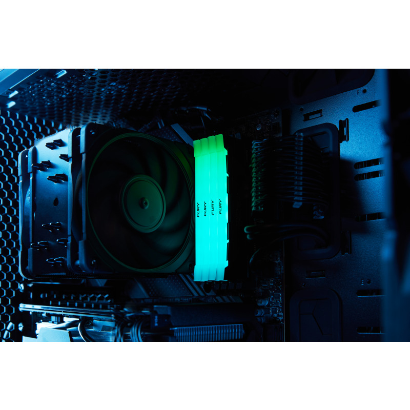 MEMORIA RAM KINGSTON DIMM DDR4 8GB 3200MT/S FURY RENEGADE BLACK XMP RGB CL16 288PIN 1.35V C/DISIPADOR DE CALOR P/PC/GAMER/ALTO RENDIMIENTO (KF432C16RB2A/8) image 7