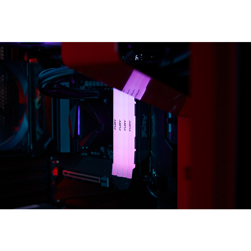 MEMORIA RAM KINGSTON DIMM DDR4 32GB 3600MT/S FURY RENEGADE BLACK XMP RGB CL18 288PIN 1.35V C/DISIPADOR DE CALOR P/PC/GAMER/ALTO RENDIMIENTO (KF436C18RB2A/32) image 8