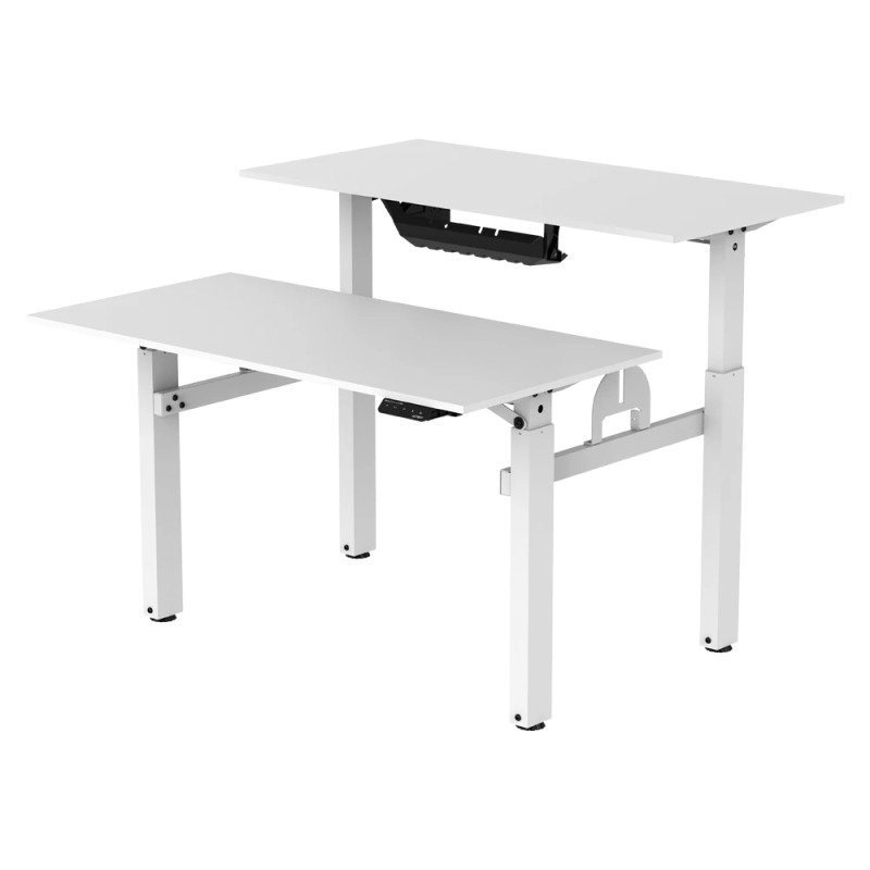ESCRITORIO ACTECK ERGO DESK V2 ED727 / ERGONOMICO / DOBLE ALTURA / CONTROL INTELIGENTE / ALTURA AJUSTABLE / MAX 80 KG ESTATICO / ACERO - ABS - AGLOMERADO / BLANCO / AC-937276