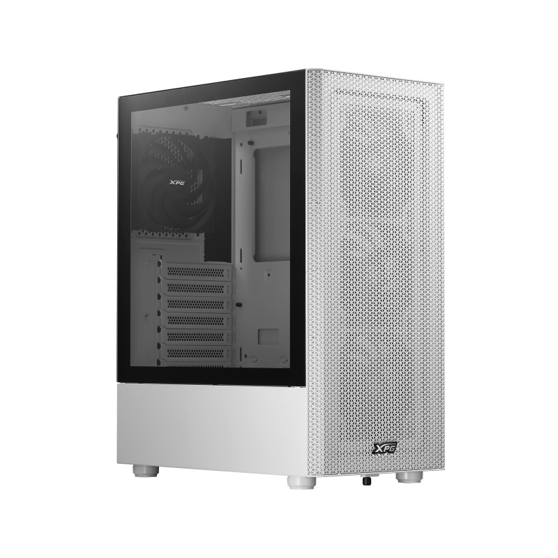 GABINETE XPG VALOR MESH MEDIA TORRE ATX 4 FAN CRISTAL TEMPLADO BLANCO (VALORMESHMT-WHCWW)