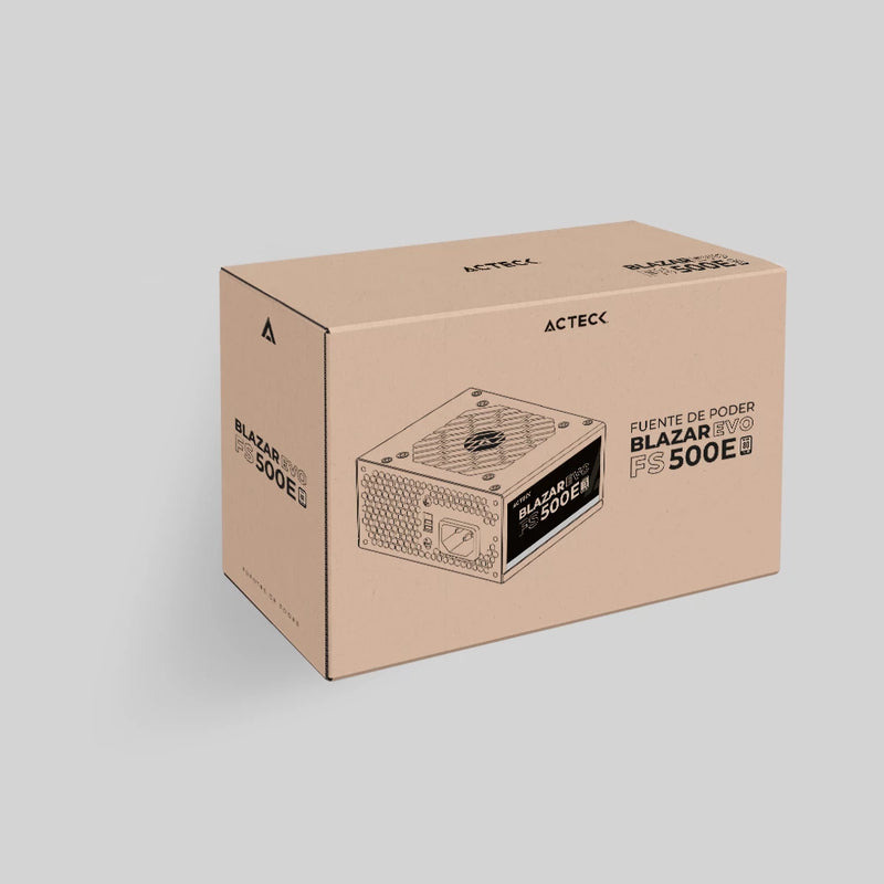 FUENTE DE PODER ACTECK BLAZAR EVO FS500E / ATX / SFX / 500 W /SLIM / NO MODULAR / VENTILADOR 80 MM / NEGRO / ES-05002E image 6