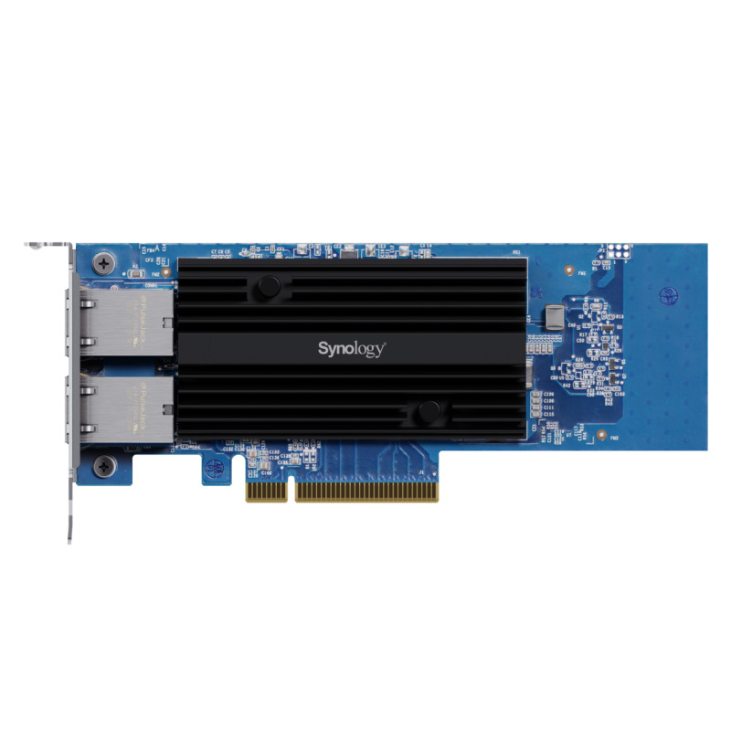 TARJETA DE RED SYNOLOGY E10G30-T2 DE 2 PUERTO ETHERNET 10 GBE DE ALTA VELOCIDAD, PCIE 3.0 X8 PARA NAS. VER MODELOS COMPATIBLES