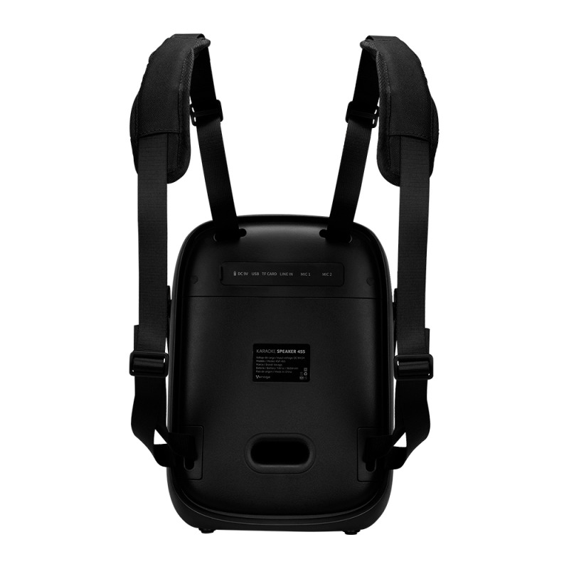 MINI BAFLE KARAOKE VORAGO KSP-455 40WATTS RECARGABLE 1 MICROFONO INALAMBRICO C/CORREAS TWS IPX5 BT 6HRS image 8