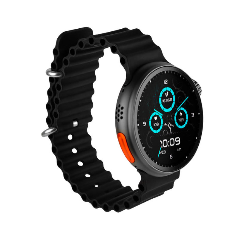 RELOJ INTELIGENTE SMARTWATCH CON PANTALLA REDONDA AMOLED DE 1.43 PULGADAS PERFECT CHOICE AMBER - NEGRO