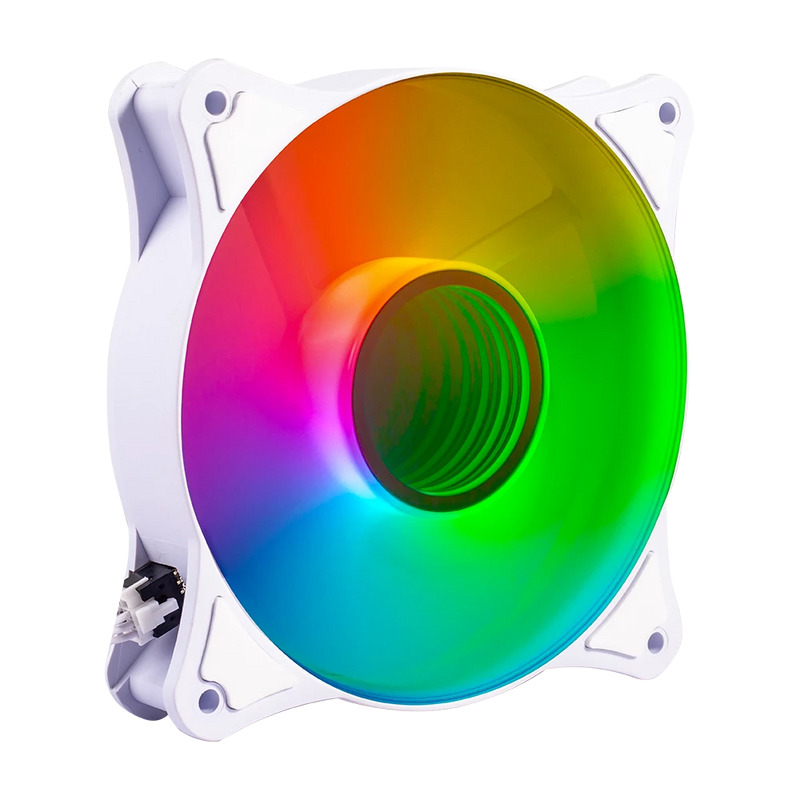 VENTILADOR DE AIRE BALAM RUSH  EOLOX BLAZE EX90KW / 3 PZ / FLUJO DE AIRE 35.37 CFM / SILENCIOSO  22.5 D B / 1200 RPM / 3 PINES MACHO Y HEMBRA / AURA RGB / BLANCO / BR-937955 image 3