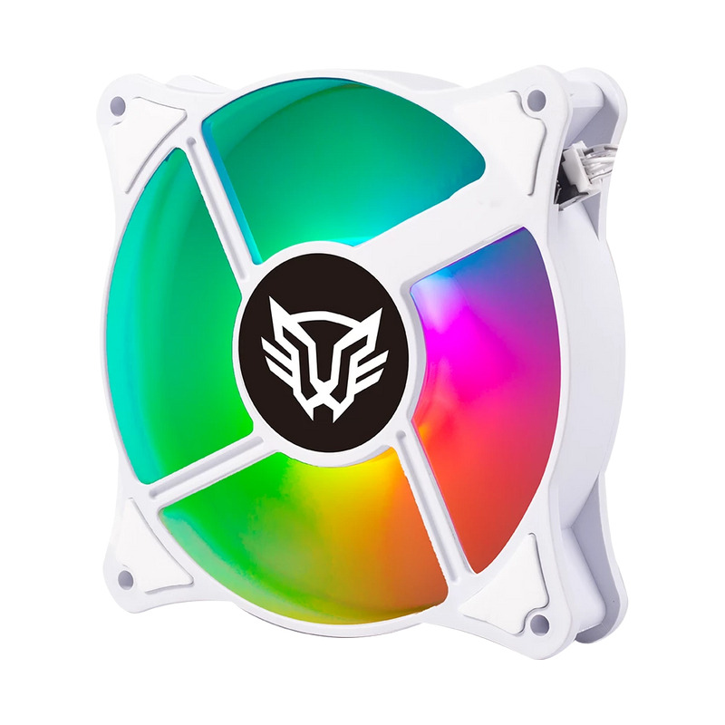 VENTILADOR DE AIRE BALAM RUSH  EOLOX BLAZE EX90KW / 3 PZ / FLUJO DE AIRE 35.37 CFM / SILENCIOSO  22.5 D B / 1200 RPM / 3 PINES MACHO Y HEMBRA / AURA RGB / BLANCO / BR-937955 image 5