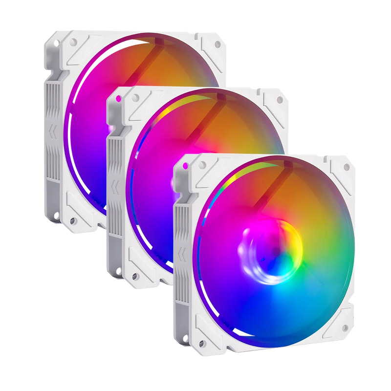 KIT 3 VENTILADORES BALAM RUSH EOLOX BLAZE EX70K / FLUJO DE AIRE 30.71 CFM / VELOCIDAD 1200 RPM / SILENCIOSO 22.1 D B / 3 PINES MACHO Y HEMBRA / AURA RGB / 3 PZ / BLANCO / BR-937979