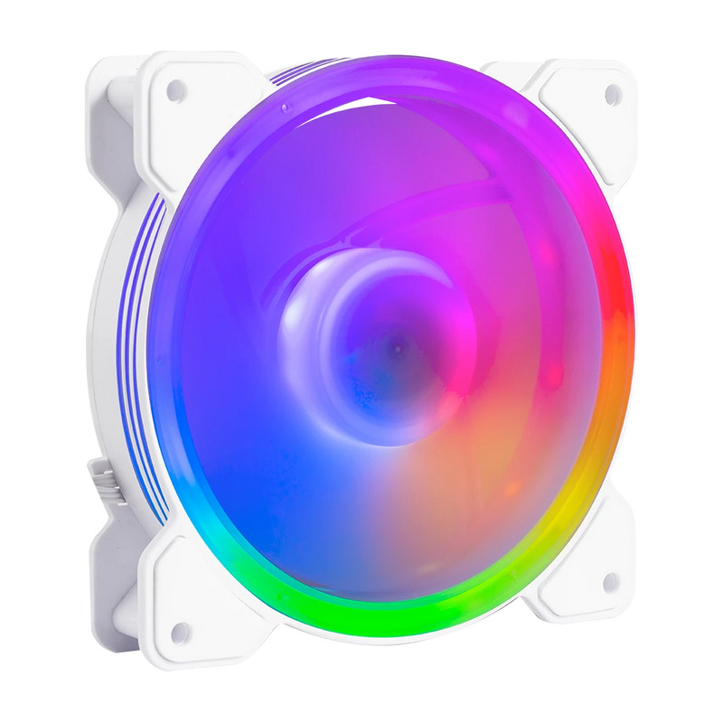 KIT VENTILADORES BALAM RUSH EOLOX BLAZE EX50KW / 3 PIEZAS / FLUJO DE AIRE 28.76 CFM / SILENCIOSO / 1500 RPM / ILUMINACION RGB / 3 PINES / 120 X 25 MM / BLANCO / BR-937993 image 3