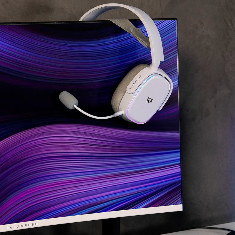 AUDIFONOS GAMER BALAM RUSH AEON HS999 / ALAMBRICA - BLUETOOTH / MICRFONO DESMONTABLE / CABLE 1.8 M / RGB / BATERIA 26 H / WINDOWS, MAC, ANDROID, XBOX, SWITCH , PS4, PS5 NO BT/ BLANCO / BR-936941 image 7