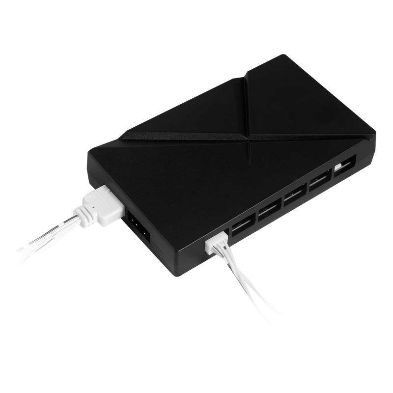 HUB MULTICONTACTO BALAM RUSH EOLOX HUB EXH8 / VENTILADORES 12 VC.C. / ILUMINACION 5 VC.C. / 4 CONECTORES PWM / 4 CONECTORES ARGB 3 PIN / SALIDA SATA 4 PIN ARGB 5 V / CONTROL / BR-938105 image 3