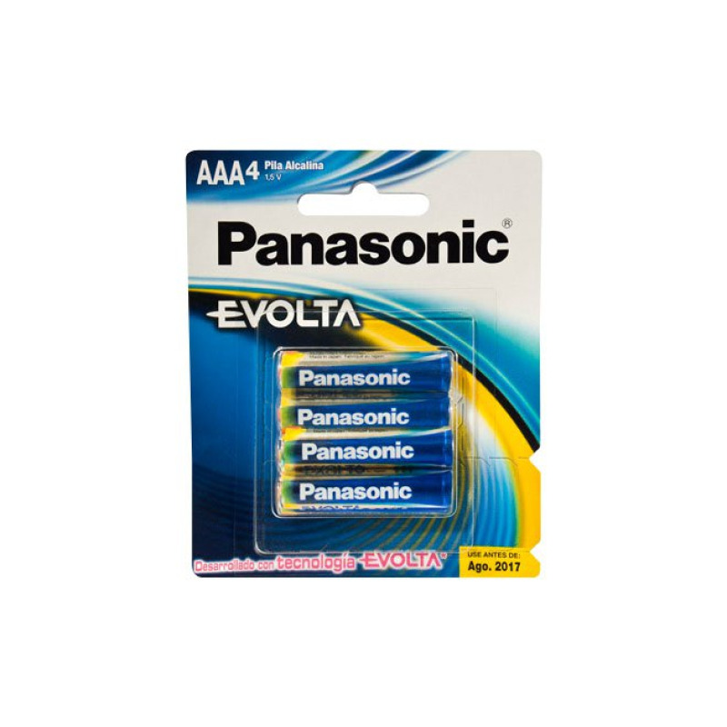 Batería Alcalina AAA 1.5V PANASONIC / No recargable / 4B