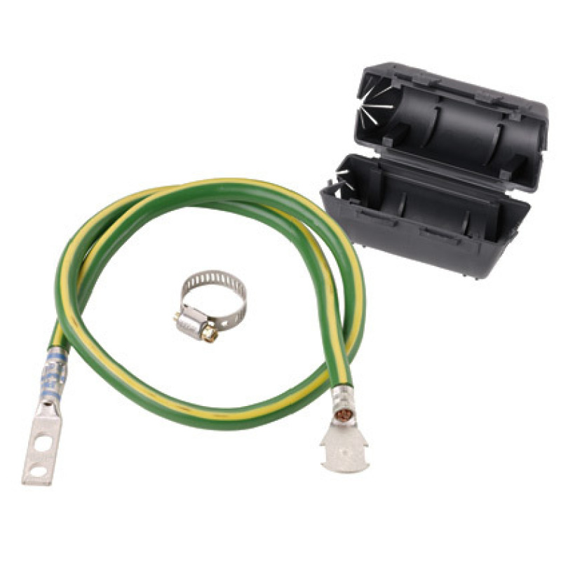 KIT de Tierra Física de Cable Blindado 6 AWG Color Verde / Amarillo con Terminación en Extremos