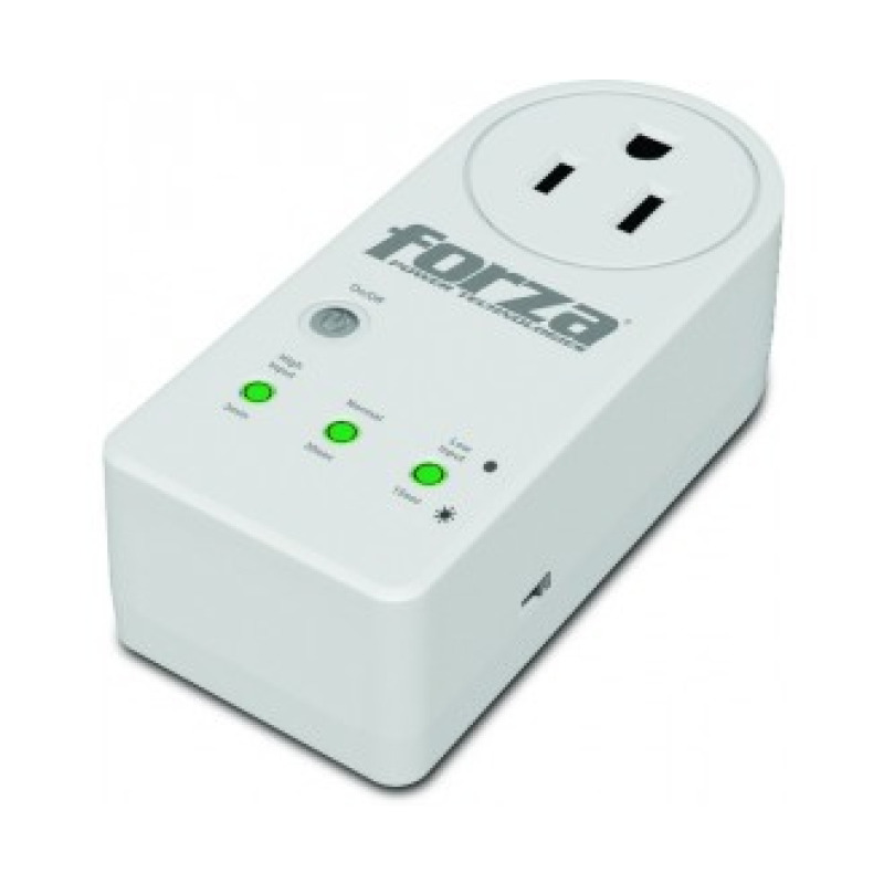 PROTECTOR DE VOLTAJE FORZA FVP-1201B BLANCO, 900J/1800W, 1 SLD, GIRO DE 350 GRADOS, TEMPORIZADOR-120V