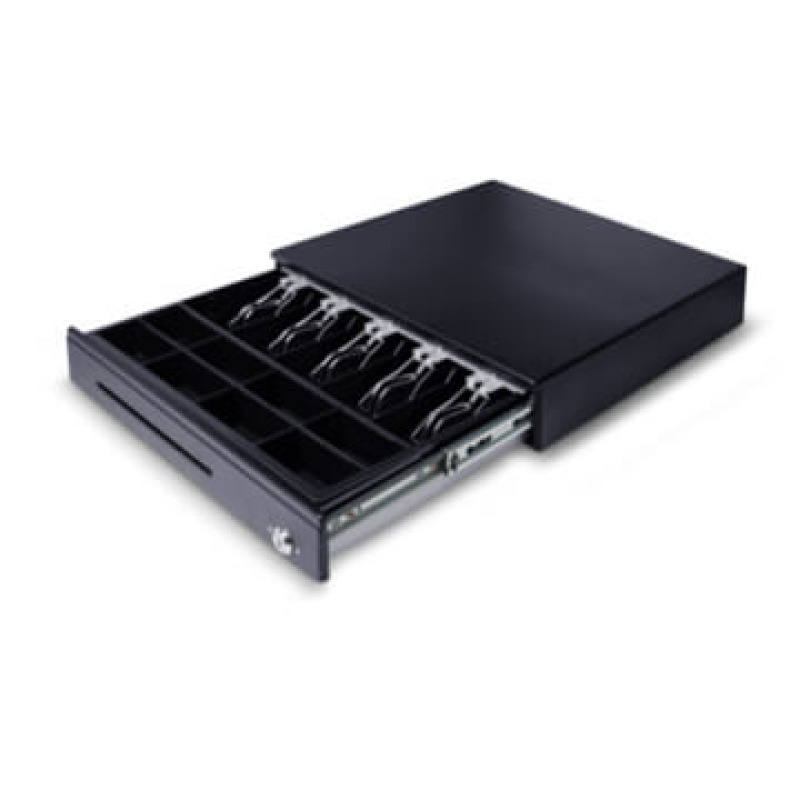 CAJON DE DINERO EC LINE HEAVY DUTY METALICO EC-CD-200M, NEGRO, COMPARTIMENTOS 5 BILLETES - 7 MONEDAS AJUSTABLE image 4