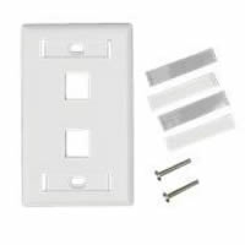 BELDEN AX102655 - Placa frontal / 2 Ventanas / Color blanco