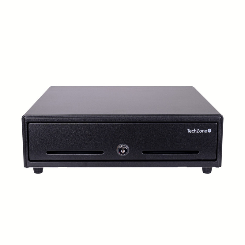 CAJON DE DINERO TECHZONE  TZBE4B8M90, COMPARTIMENTO, 4 BILLETES, 8 MONEDAS, REMOVIBLE, NEGRO  