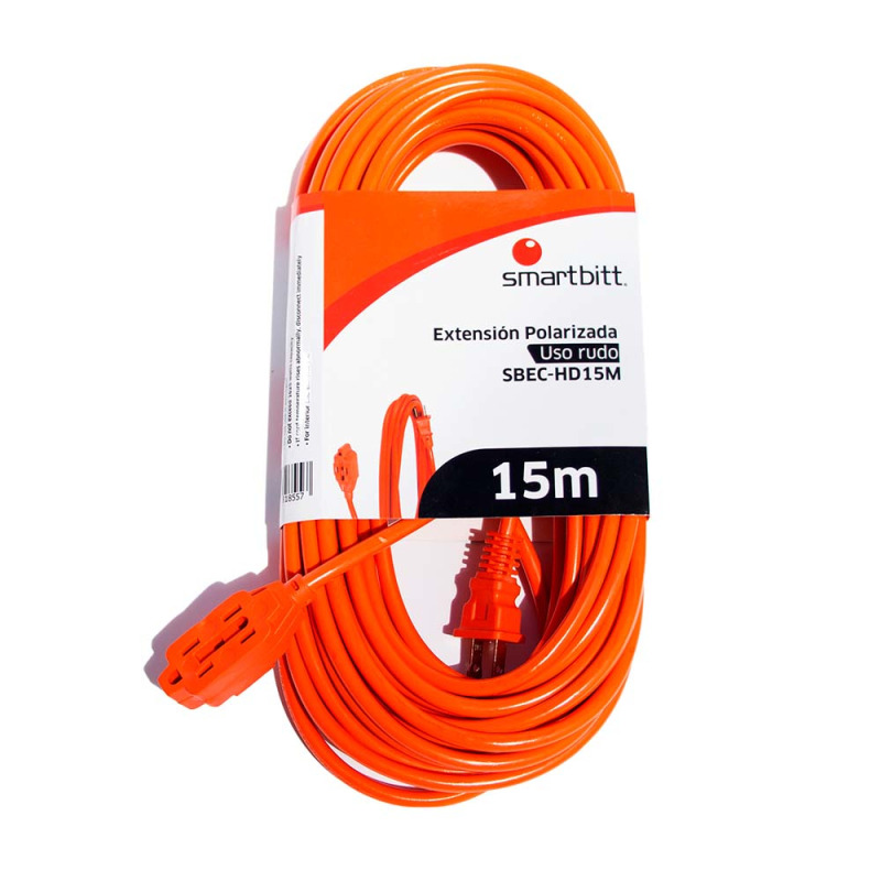 Smartbitt SBEC-HD15M extensión de corriente 15 m 3 salidas AC Interior Naranja image 3