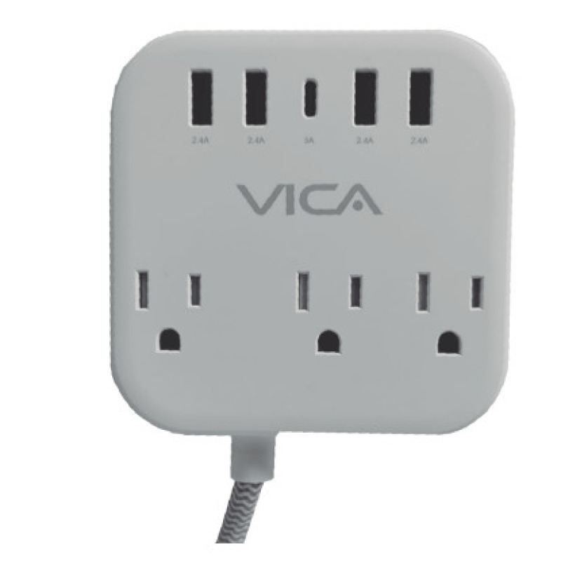 Vica SUPVIC050 extensión de corriente 1.5 m 3 salidas AC Interior