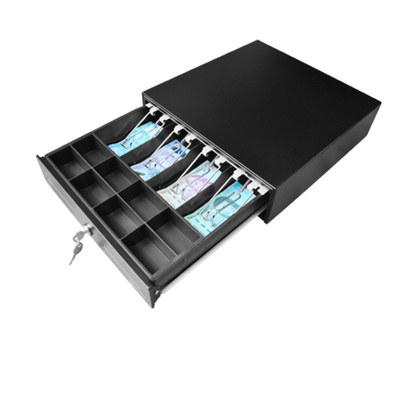 CAJON DE DINERO 3NSTAR CD250, NEGRO, COMPARTIMIENTOS 4 BILLETES - 8 MONEDAS image 4