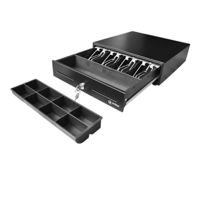 CAJON DE DINERO 3NSTAR CD250, NEGRO, COMPARTIMIENTOS 4 BILLETES - 8 MONEDAS image 5