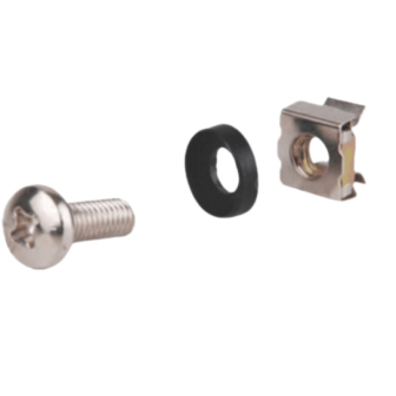 SBETECH JTE1224- JUEGO DE TUERCA ENJAULADA Y TORNILLO / 50 PIEZAS/ TORNILLOS 12-24/ PARA MONTAJE DE EQUIPO EN GABINETES